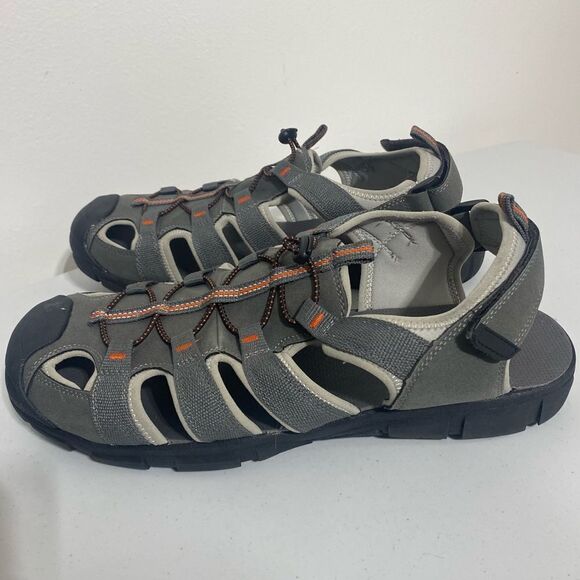 Falls Creek Sportsman Grey Sport Sandal Size 13 M